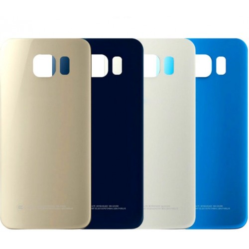 Tagakaas Ühildub Samsung G920F S6 Must / Sinine Koos original sticker (Original colour) HQ