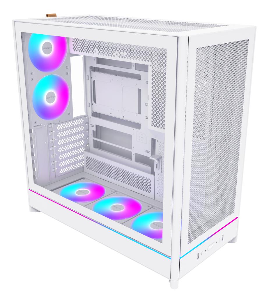 Arvutikorpus Montech HS01 Pro MidiTower ATX valge