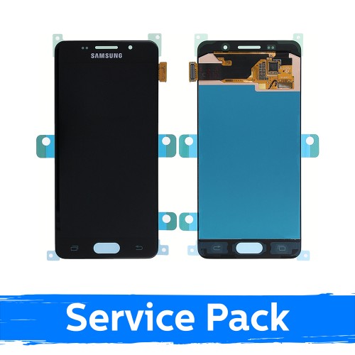 LCD ekraan ühilduv Samsung A310 2016 A3 must (Service Pack)