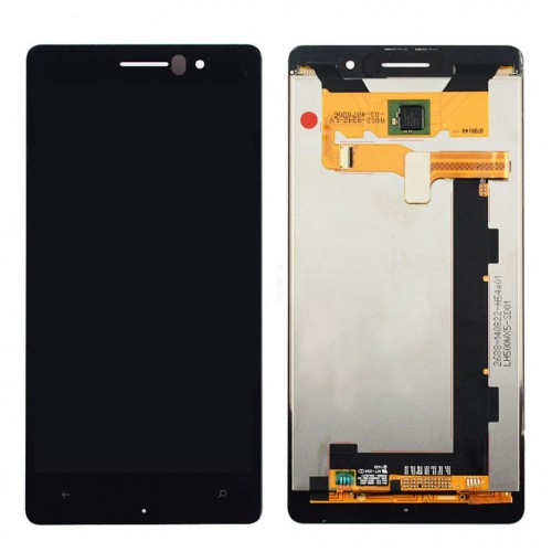 LCD ekraan ühilduv Nokia Lumia 830 raamiga must HQ