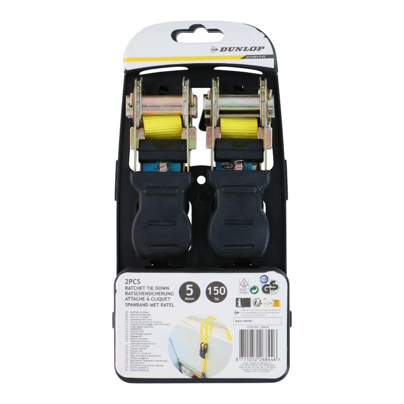 Dunlop põrkmehhanismiga koormarihmad, 5 m, 150 kg, 2 tk