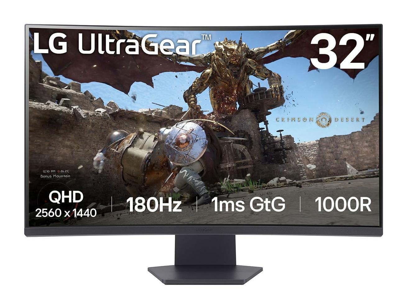 Monitor LG 32GS60QC-B 32" VA 2560x1440 180Hz 1 ms