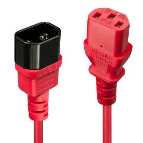 Lindy IEC toite pikenduskaabel 1m punane