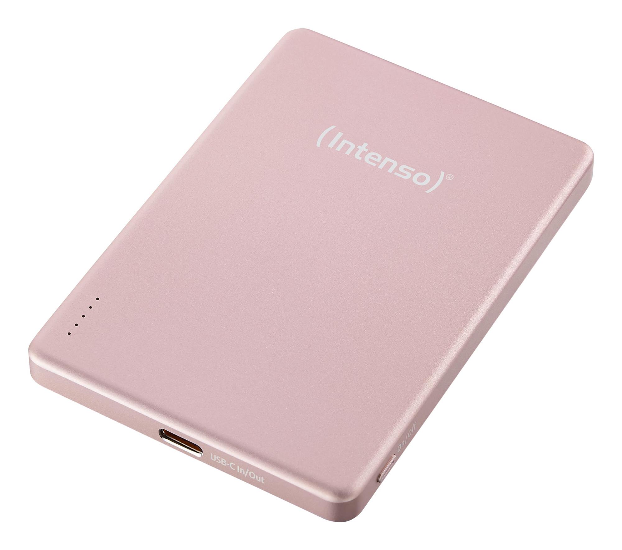 Intenso akupank 5000mAh, MagSafe, roosa