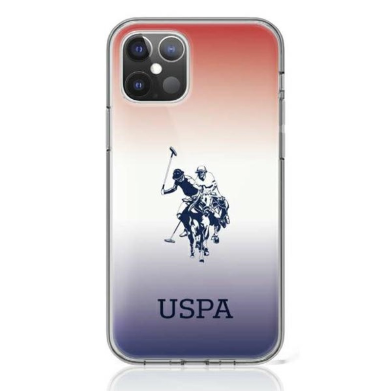 US Polo Assn. Gradient Pattern Collection iPhone 12 mini ümbris - punane ja sinine