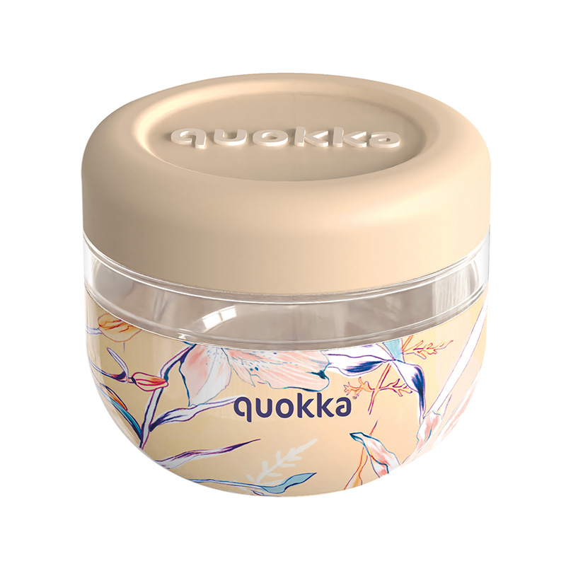 Quokka Bubble Food Jar 500 ml toidunõu, vintage-stiilis lillemuster