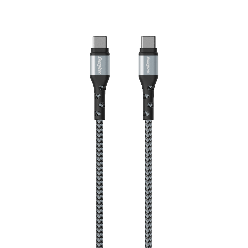 Energizer Ultimate C521CKSL USB-C–USB-C laadimis- ja andmekaabel, 2 m, hõbedane