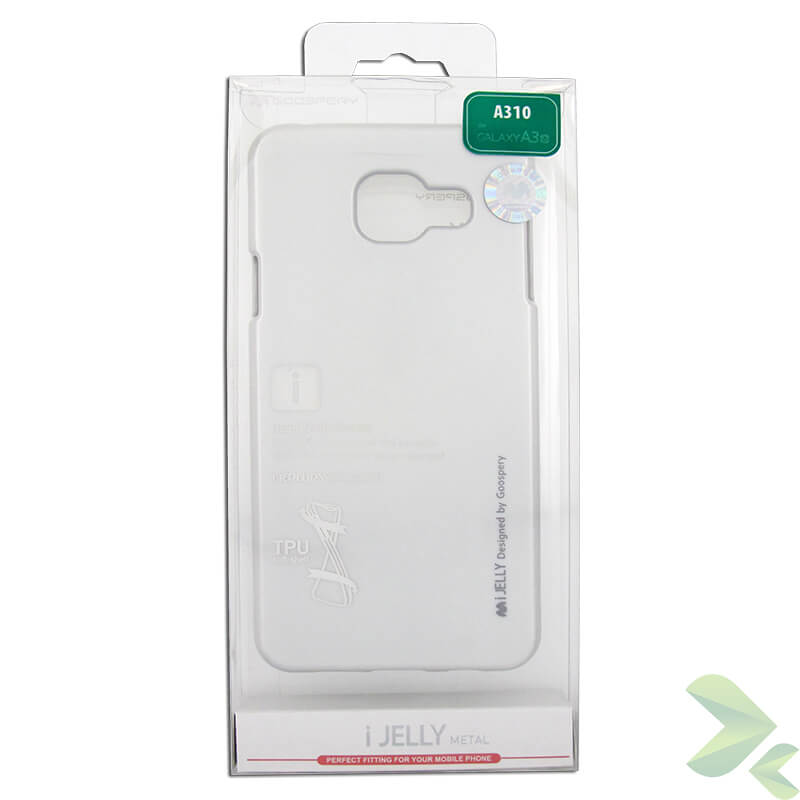 Mercury I-Jelly ümbris seadmele Samsung Galaxy A3 (2016), hõbedane