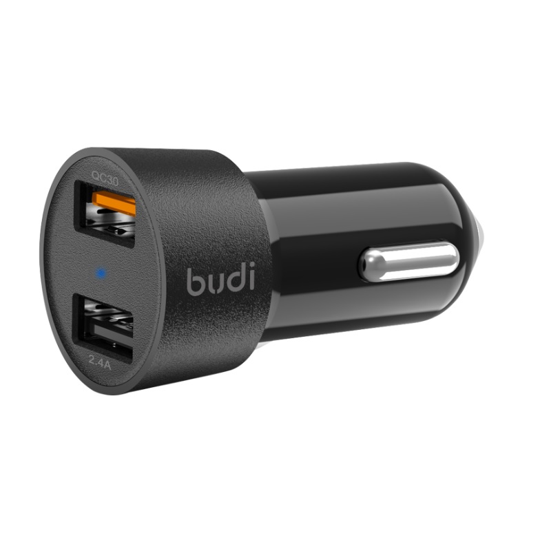 Budi BD622Q QC3.0 autolaadija 2 USB-A pordiga, LED-näidikuga