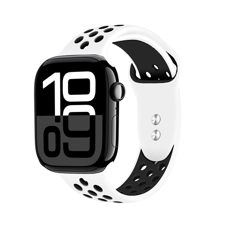 Crong Duo Sport rihm Apple Watch 38 / 40 / 41 / 42 mm, valge ja must