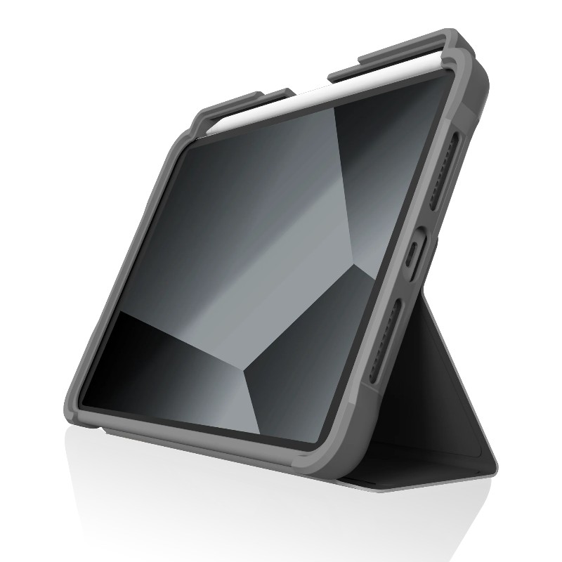 Усиленный чехол STM Dux Plus с держателем Apple Pencil для iPad mini (A17 Pro, 2024) / iPad mini 6 (2021), MIL-STD-810H, чёрный