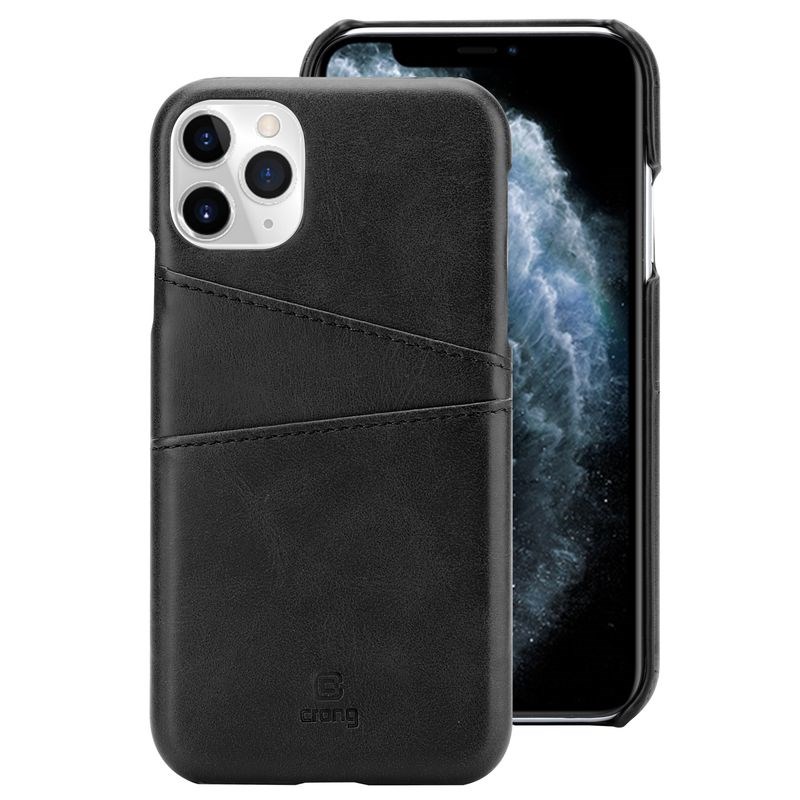 Crong Neat Cover ümbris seadmele iPhone 11 Pro, kaarditaskutega, must