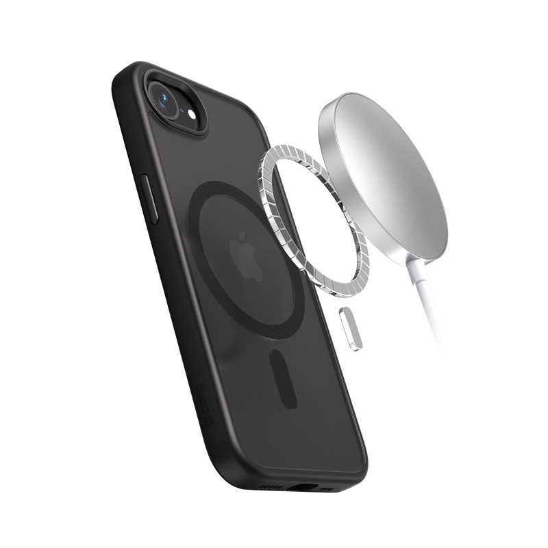 Crong Hybrid Frost MAG Cover - iPhone 17e / 16e MagSafe ümbris (must)