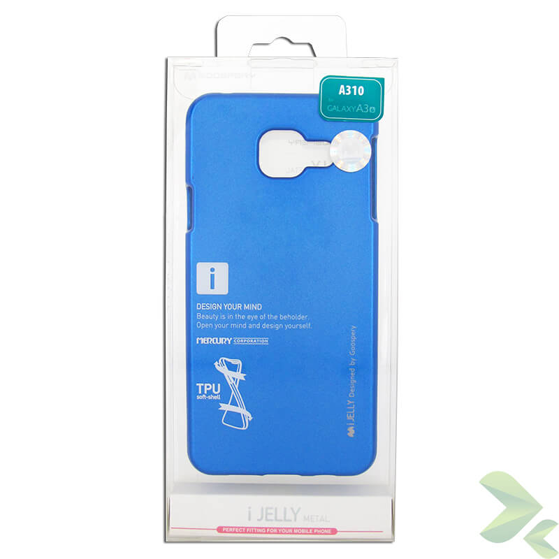 Mercury I-Jelly ümbris seadmele Samsung Galaxy A3 (2016), sinine