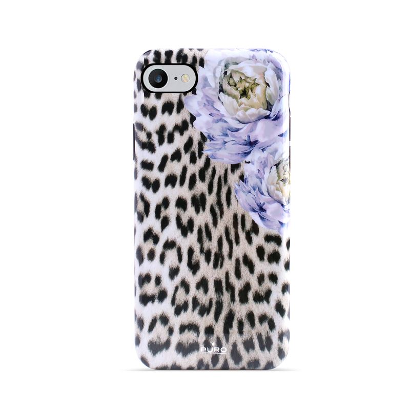 Puro Glam Sweet Leopard Leo Peonies ümbris seadmele iPhone SE (2020) / 8 / 7 / 6s