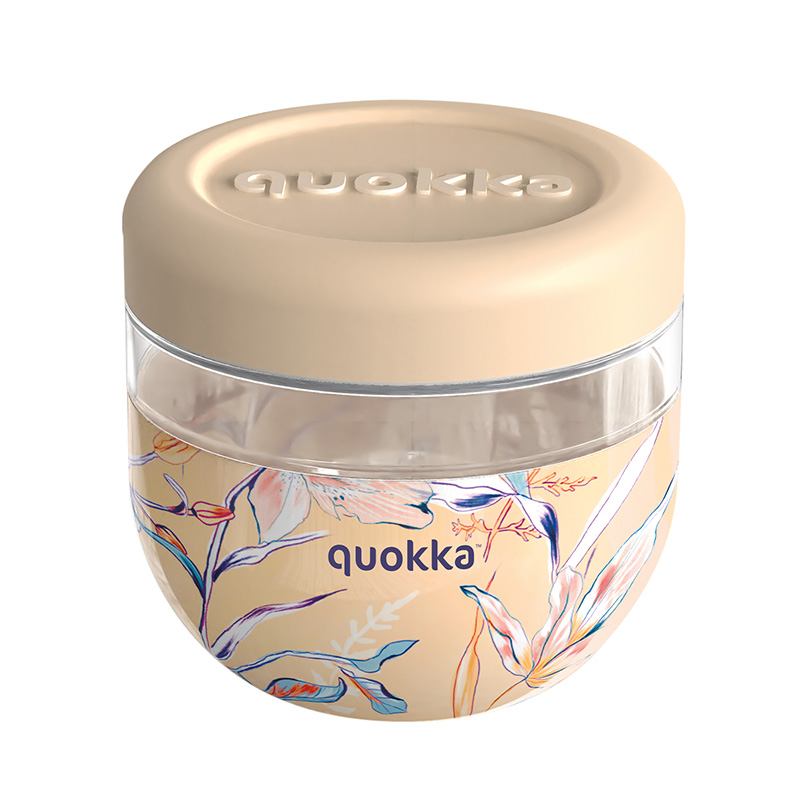 Quokka Bubble Food Jar 770 ml toidunõu, vintage-stiilis lillemuster