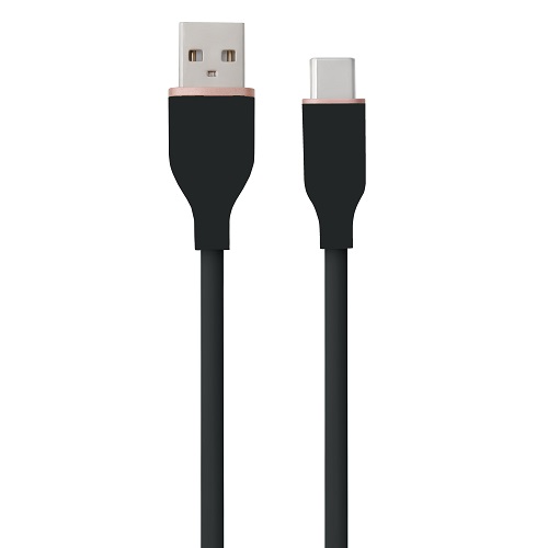 Silicone Kaabel USB Type-A - Type-C (must, 3m)