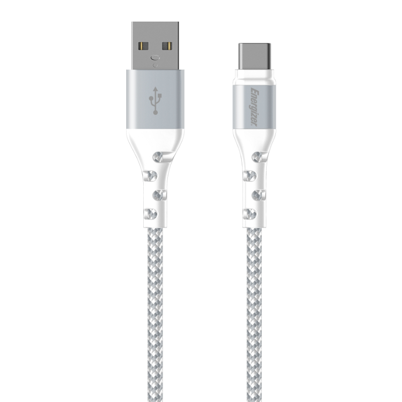 Energizer Ultimate C520CKWH USB-A–USB-C laadimis- ja andmekaabel, 2 m, valge