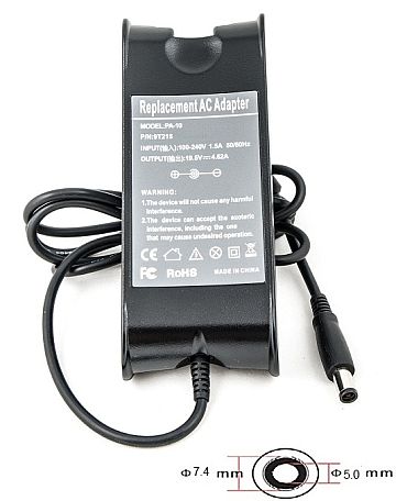 DELL sülearvuti toiteadapter 220V, 90W: 19.5V, 4.62A