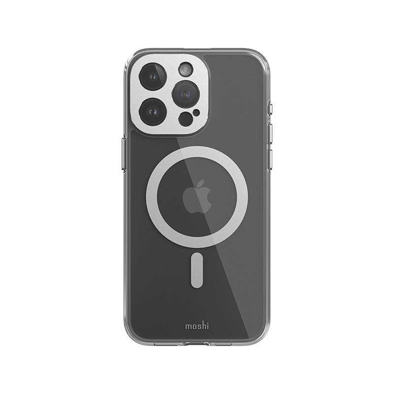 Moshi iGlaze MagSafe ümbris seadmele iPhone 15 Pro Max, Luna Silver värvitoonis