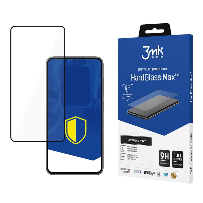 Karastatud klaas 3mk HardGlass Max must jaoks Samsung Galaxy S24 FE