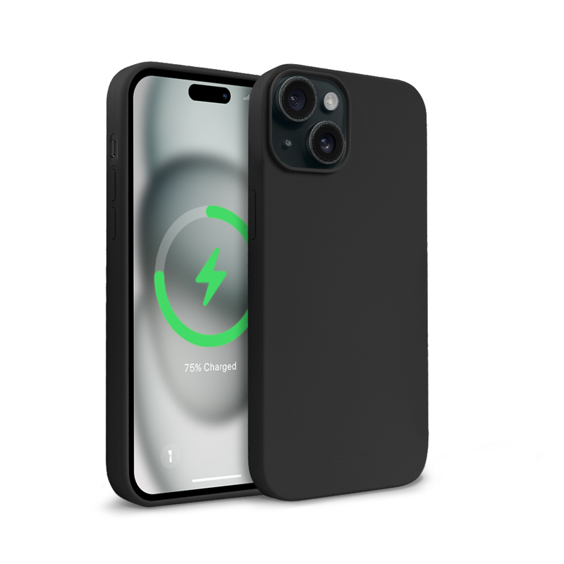 Crong Color Cover Magnetic MagSafe ümbris seadmele iPhone 15, must