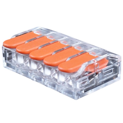 Splicing Connector koos Lever, 5x 0.5-6.0mm², 40A, 450V, 20pcs