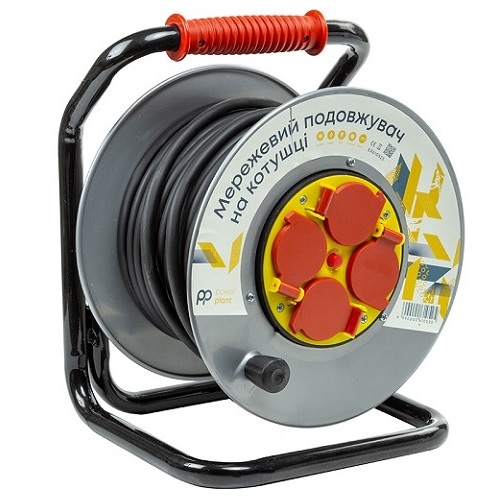 Extension Cord koos Reel 25m, 4 sockets, 3x2.5mm2