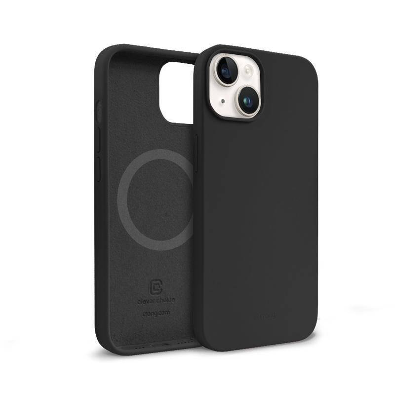 Crong Color Cover Magnetic ümbris seadmele iPhone 14 Plus, MagSafe'iga ühilduv, must