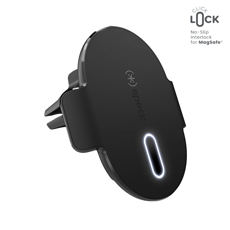 Speck Charging Vent Mount + ClickLock - MagSafe juhtmevaba Charging Car hoidja (must)