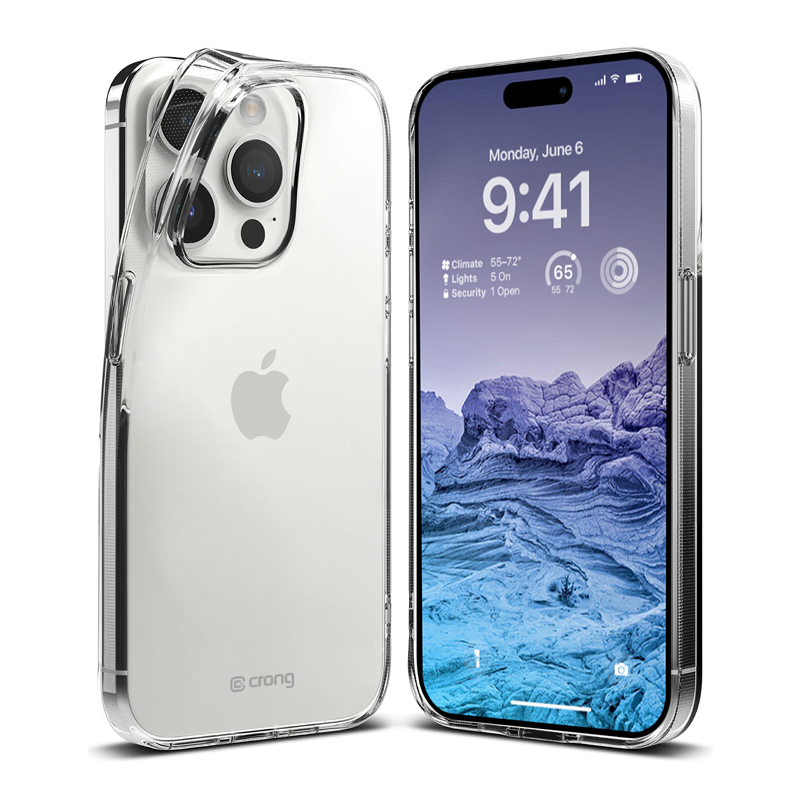 Crong Crystal Slim Cover ümbris seadmele iPhone 15 Pro Max, läbipaistev