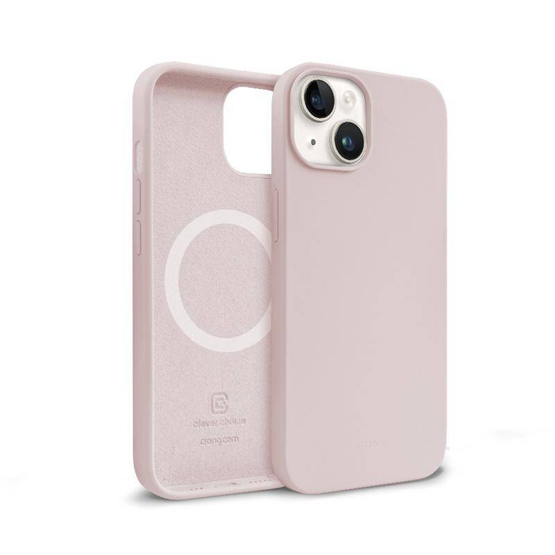 Crong Color Cover Magnetic ümbris seadmele iPhone 14 Plus, MagSafe'iga ühilduv, liivaroosa
