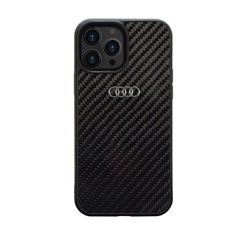 Audi Carbon Fiber iPhone 14 Pro 6.1" must/must hardcase AU-TPUPCIP14P-R8/D2-BK