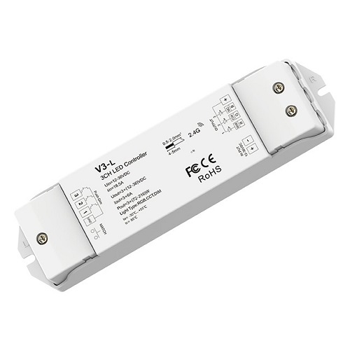 V3-L LED Controller 12-48V, 3x 6A, koos Push DIM