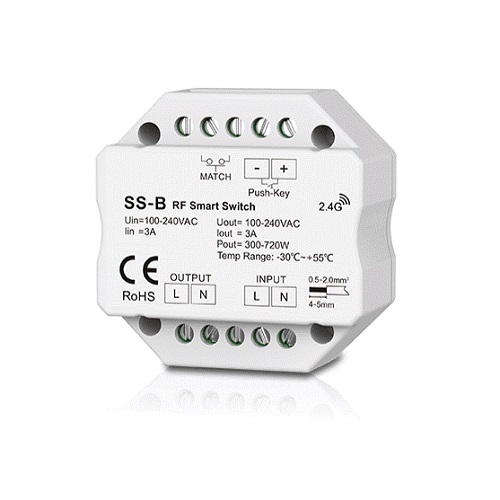 SS-B nutikas lüliti, 100-240V, 1x 3A, nupuvajutus