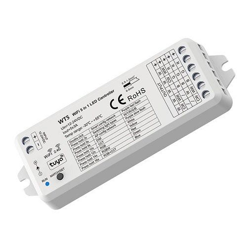 WT5 LED kontroller 5in1, CCT, RGB/RGBW/RGB+CCT