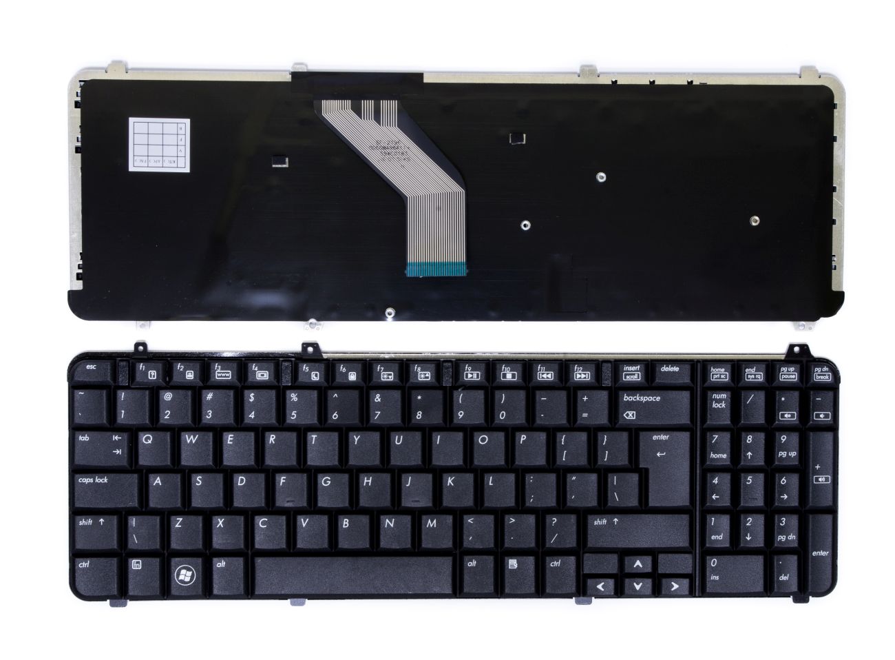 HP Pavilion klaviatuur mudelitele DV6-1000, DV6-1100, DV6-1200, DV6-1300, DV6-2000, DV6-2100, UK