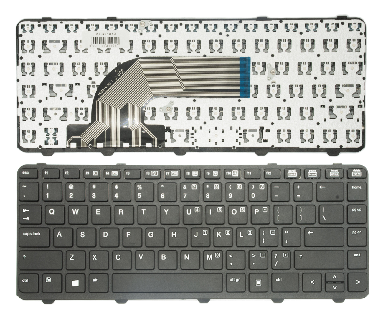 Keyboard HP ProBook 430 G2, 440 G0, 440 G1, 440 G2, 445 G2, 630 G2, 640 G1, 645 G1. koos frame