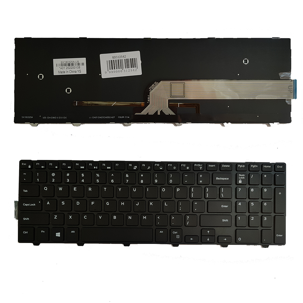 Keyboard Keyboard DELL Inspiron 5558 koos backlight (US)
