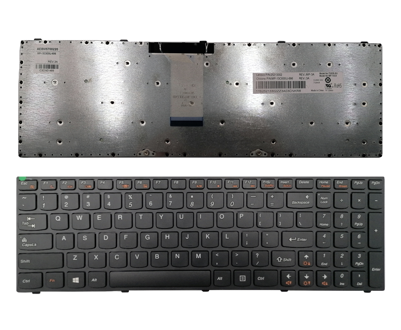 Keyboard jaoks Lenovo: FLEX 4, FLEX 4-15, 4-1570 UK