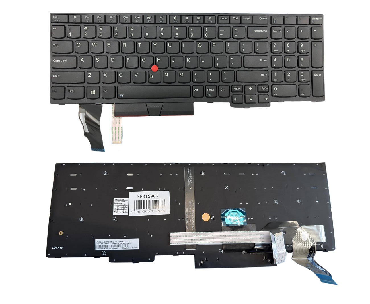Keyboard Lenovo: E580 (koos backlight)