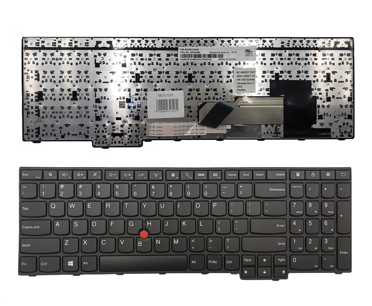 Keyboard Lenovo: ThinkPad E550 E555 koos frame ja trackpoint
