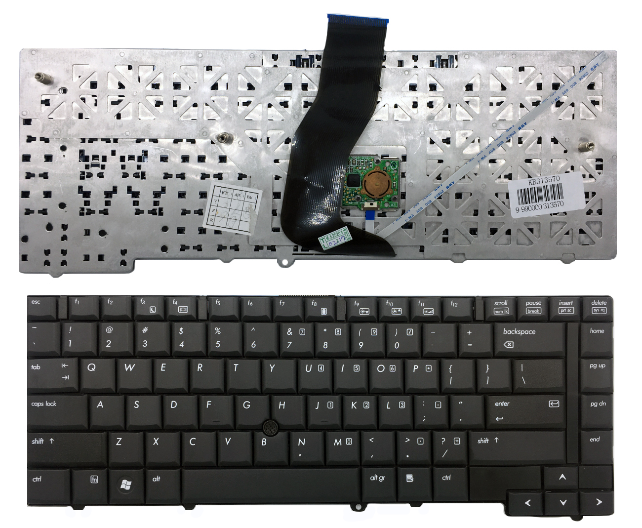 Keyboard HP: EliteBook 6930p koos trackpoint