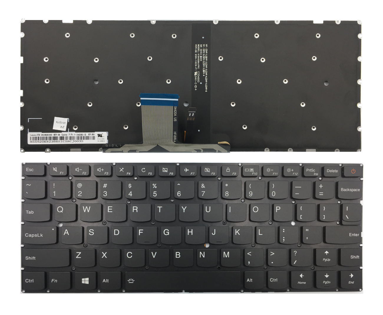 Keyboard Lenovo: Ideapad 710S-13IKB, 710S-13ISK koos backlight