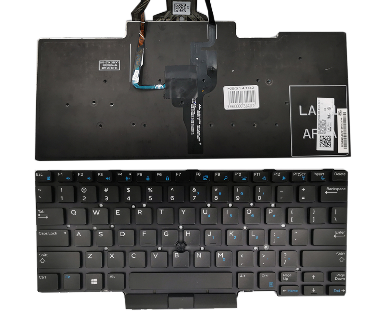 Keyboard DELL Latitude: E5450, E5470, E5480 koos backlight ja trackpoint