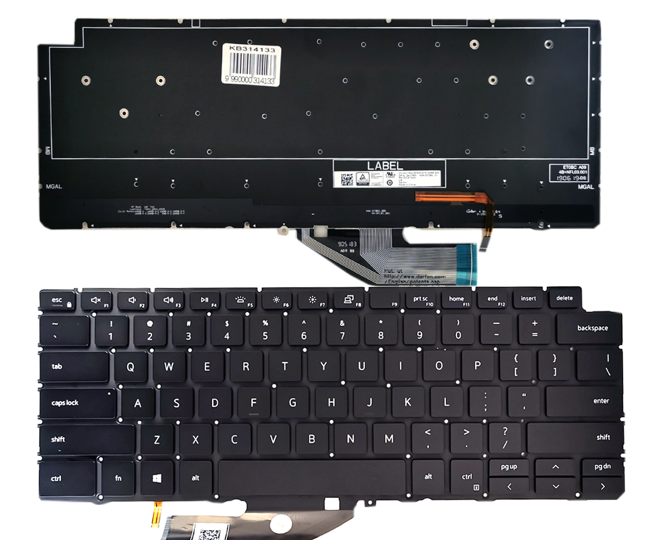 DELL XPS 13 klaviatuur 7390, 9730, 9780 jaoks