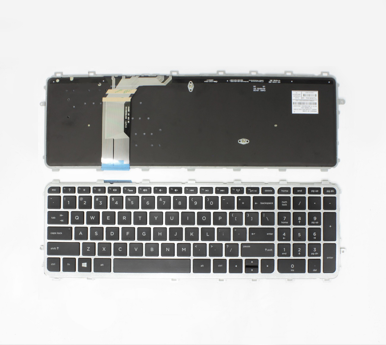 Keyboard HP Envy TouchSmart: 15-J, 17-J, M7-J, 17T-J koos frame