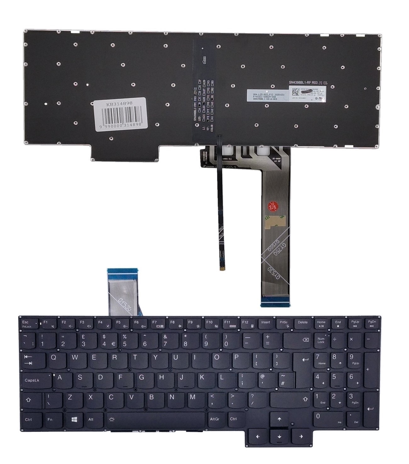 Keyboard LENOVO Legion 5 koos Backlight, UK