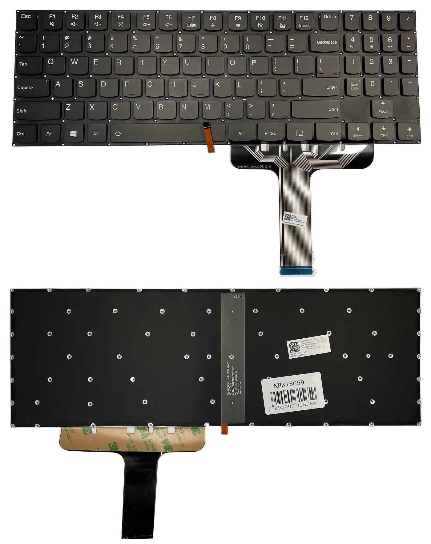 Keyboard LENOVO Legion Y530, koos valge Backlight, US