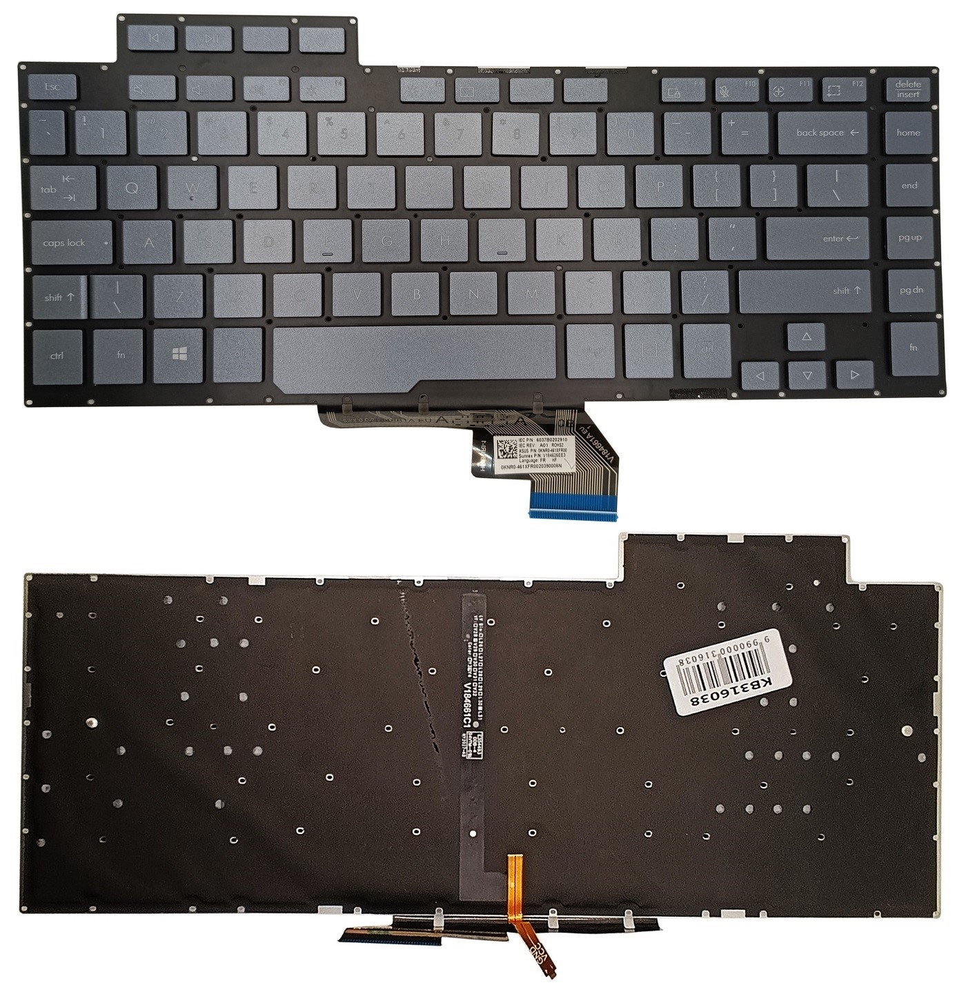 Keyboard ASUS Studio Book H500GV, US, koos backlight